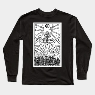 Black and White Tarot Judgement Long Sleeve T-Shirt